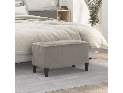 vidaXL Lavica bledosivá 70x35x41 cm zamat