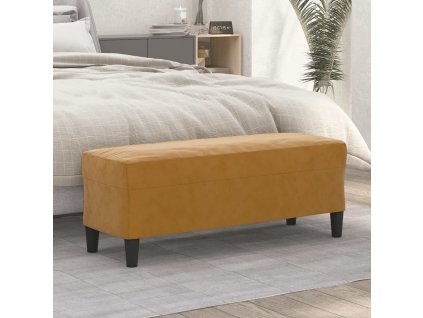 vidaXL Lavička hnedá 100x35x41 cm zamat