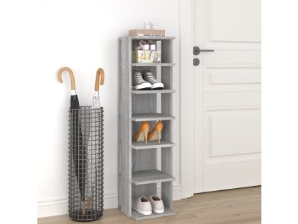 vidaXL Stojan na topánky sivý sonoma 27,5x27x102 cm spracované drevo
