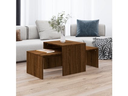 vidaXL Konferenčný stolík hnedý dub 100x48x40 cm spracované drevo