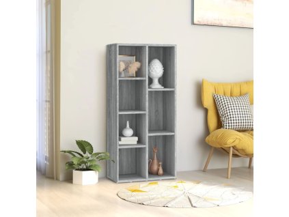 vidaXL Knižnica sivý dub sonoma 50x25x106 cm