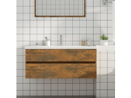 vidaXL Umývadlová skrinka tmavý dub 100x38,5x45 cm spracované drevo