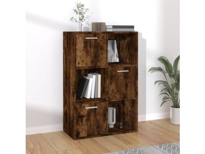 vidaXL Úložná skrinka dymový dub 60x29,5x90 cm