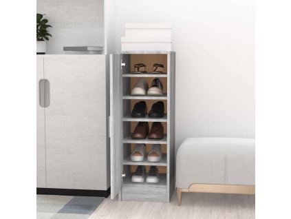 vidaXL Botník sivý dub sonoma 32x35x92 cm spracované drevo