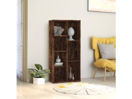 vidaXL Knižnica dymový dub 50x25x106 cm