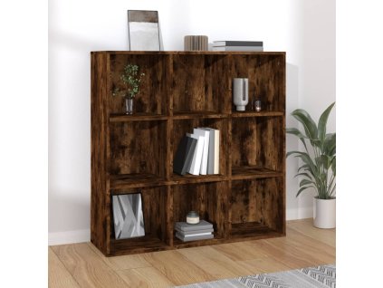 vidaXL Knižnica dymový dub 98x29x97,5 cm