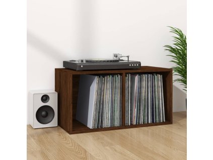 vidaXL Úložný box na vinyly, hnedý dub 71x34x36 cm, kompozitné drevo