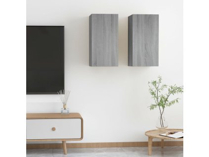 vidaXL TV skrinky 2 ks sivý dub sonoma 30,5x30x60 cm spracované drevo