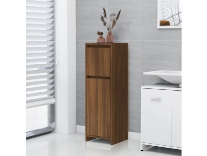 vidaXL Kúpeľňová skrinka hnedý dub 30x30x95 cm spracované drevo