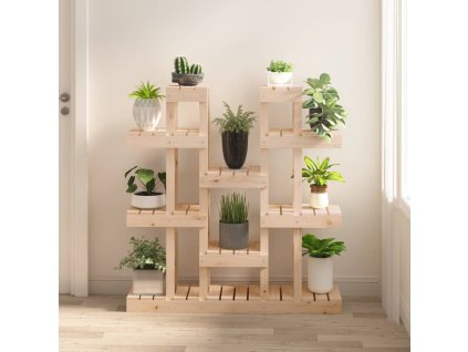 vidaXL Stojan na rastliny 104,5x25x109,5 cm masívna borovica