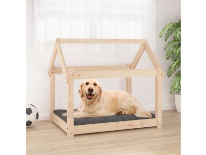 vidaXL Posteľ pre psa 81x60x70 cm borovicový masív