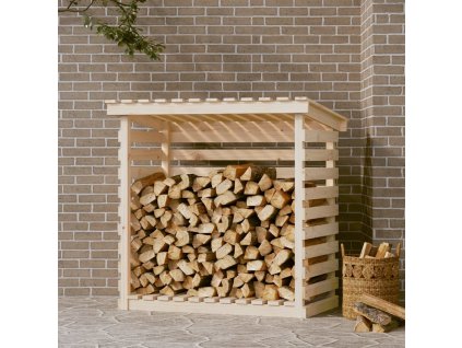 vidaXL Stojan na palivové drevo 108x73x108 cm masívna borovica