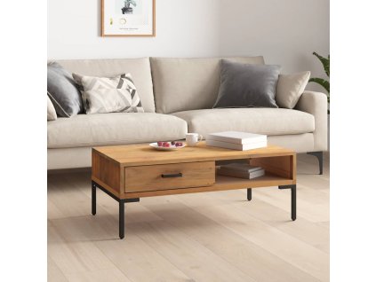 vidaXL Konferenčný stolík 90x50x35 cm, borovicový masív