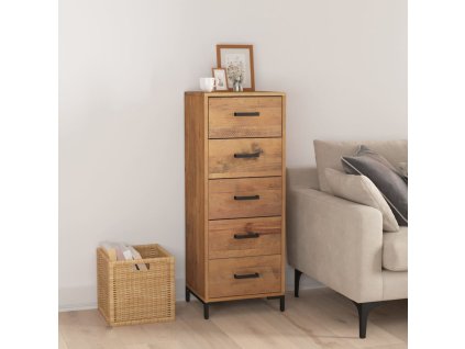 vidaXL Skrinka so zásuvkami 42x35x110 cm, borovicový masív