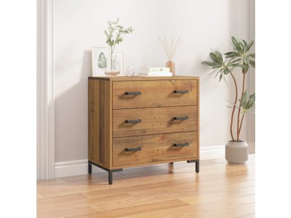 vidaXL Skrinka so zásuvkami 75x35x70 cm, borovicový masív