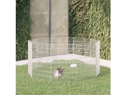 vidaXL Voľný výbeh pre zvieratá, 10 panelov 54x80cm pozinkované železo