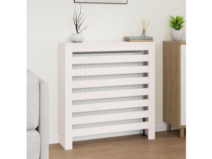 vidaXL Kryt na radiátor biely 79,5x19x84 cm masívna borovica