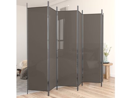 vidaXL 6-panelový paraván antracitový 300x220 cm látkový