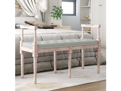 vidaXL Lavička bledosivá 110x40x70 cm zamat