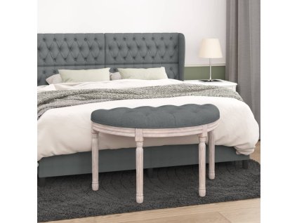 vidaXL Lavička tmavosivá 81,5x41x49 cm látka