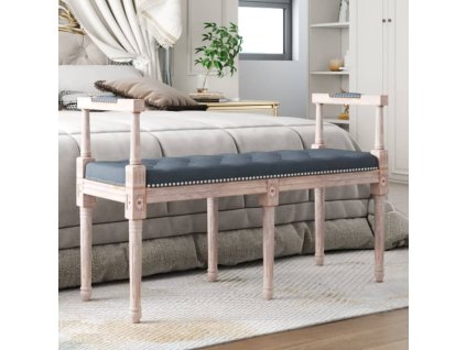 vidaXL Lavička tmavosivá 110x40x70 cm zamat