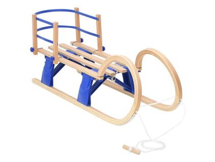 vidaXL Skladacie sánky s operadlom 110 cm preglejka
