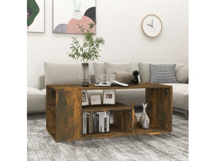 vidaXL Konferenčný stolík dymový dub 100x50x40 cm spracované drevo