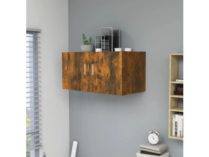 vidaXL Nástenná skrinka dymový dub 80x39x40 cm spracované drevo