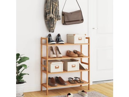 vidaXL Stojany na topánky 2 ks 69x27x41 cm masívny orech