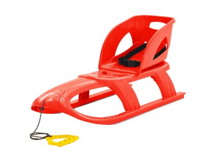 vidaXL Sánky so sedadlom červené 102,5x40x23 cm polypropylén