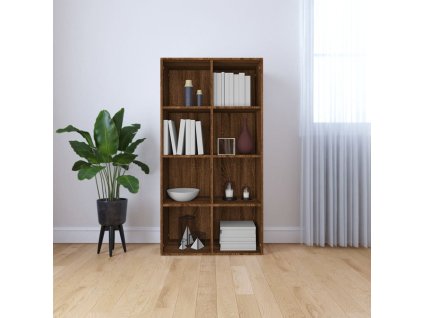 vidaXL Knižnica/komoda hnedý dub 66x30x130 cm spracované drevo