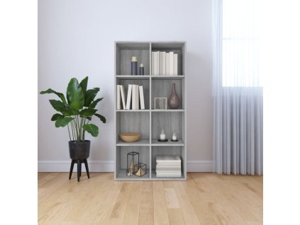 vidaXL Knižnica/komoda sivá sonoma 66x30x130 cm spracované drevo