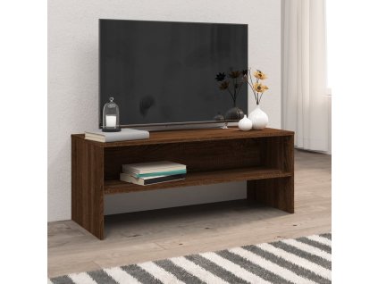 vidaXL TV skrinka hnedý dub 100x40x40 cm spracované drevo