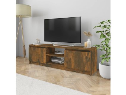 vidaXL TV skrinka dymový dub 120x30x35,5 cm spracované drevo