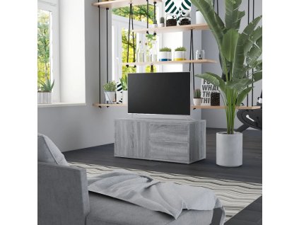 vidaXL TV skrinka sivý dub sonoma 80x34x36 cm spracované drevo
