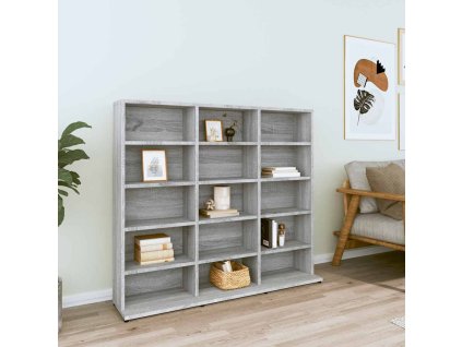 vidaXL CD skrinka sivá sonoma 100x23x89,5 cm spracované drevo