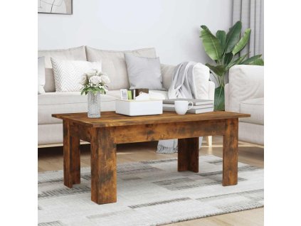 vidaXL Konferenčný stolík dymový dub 100x60x42 cm spracované drevo
