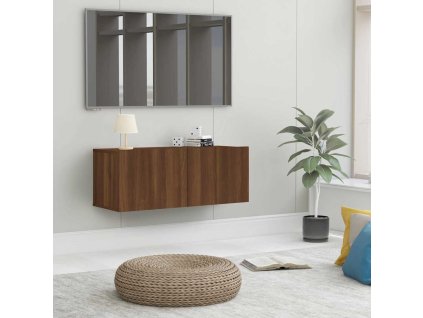 vidaXL TV skrinka hnedý dub 80x30x30 cm spracované drevo