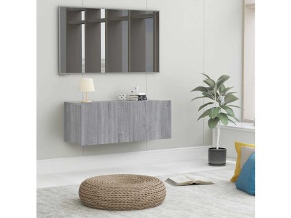 vidaXL TV skrinka sivý dub sonoma 80x30x30 cm spracované drevo