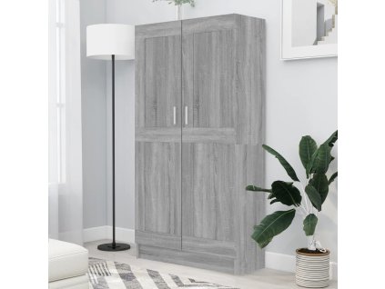 vidaXL Knižnica sivý dub sonoma 82,5x30,5x150 cm spracované drevo