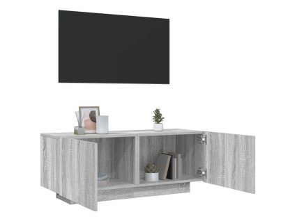 vidaXL TV skrinka sivý dub sonoma 100x35x40 cm spracované drevo