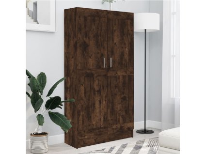 vidaXL Knižnica dymový dub 82,5x30,5x150 cm spracované drevo