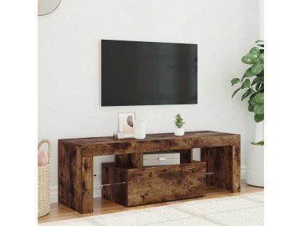 vidaXL TV skrinka s LED, tmavý dub 120x35x40 cm