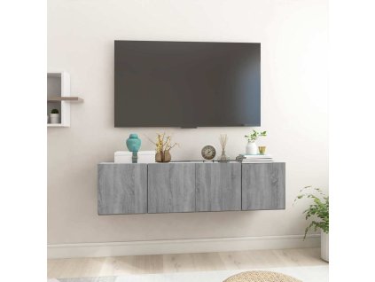 vidaXL Závesné TV skrinky sivý sonoma 2ks 60x30x30 cm spracované drevo