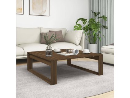 vidaXL Konferenčný stolík hnedý dub 100x100x35 cm spracované drevo