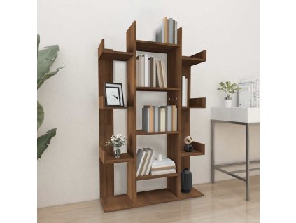vidaXL Knižnica hnedý dub 86x25,5x140 cm spracované drevo