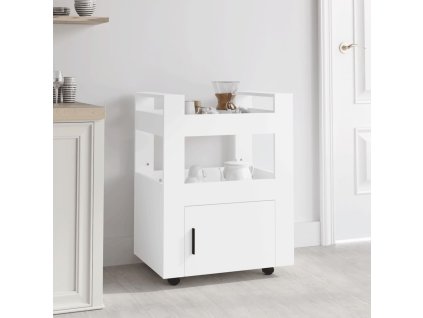 vidaXL Kuchynský vozík biely 60x45x80 cm upravené drevo