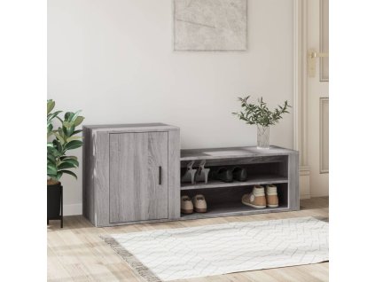 vidaXL Botník sivý dub sonoma 130x35x54 cm spracované drevo