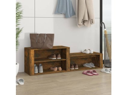 vidaXL Botník dymový dub 150x35x45 cm spracované drevo