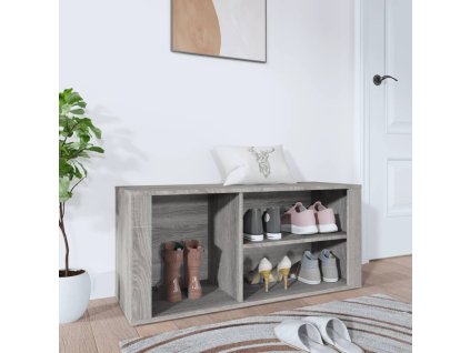 vidaXL Botník sivý dub sonoma 100x35x45 cm spracované drevo